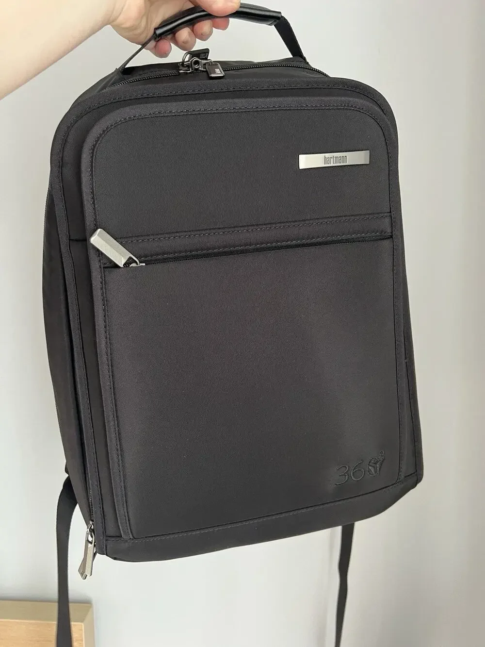 Hartmann Metropolitan Slim Backpack Black Nylon Travel Laptop Delta Edition NWOT